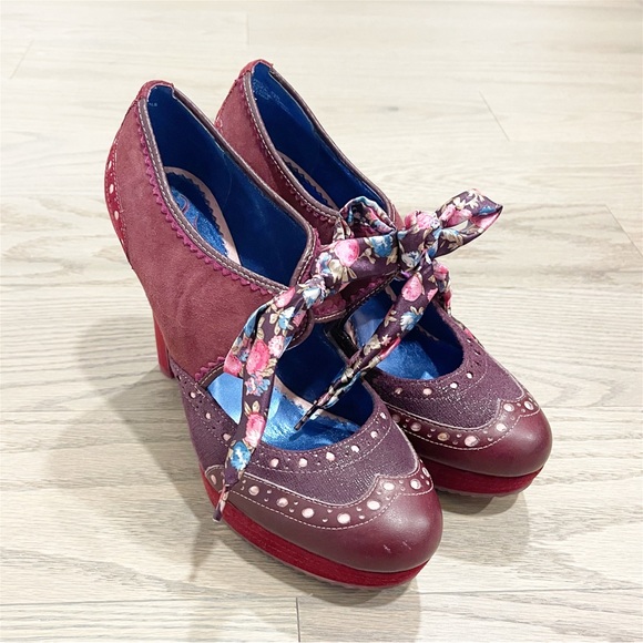 Cute Poetic Licence maroon platform heels - Picture 2 of 5